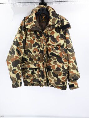 Browning Goretex Hunting Jacket men medium Duck Camo Camouflage insulated hooded